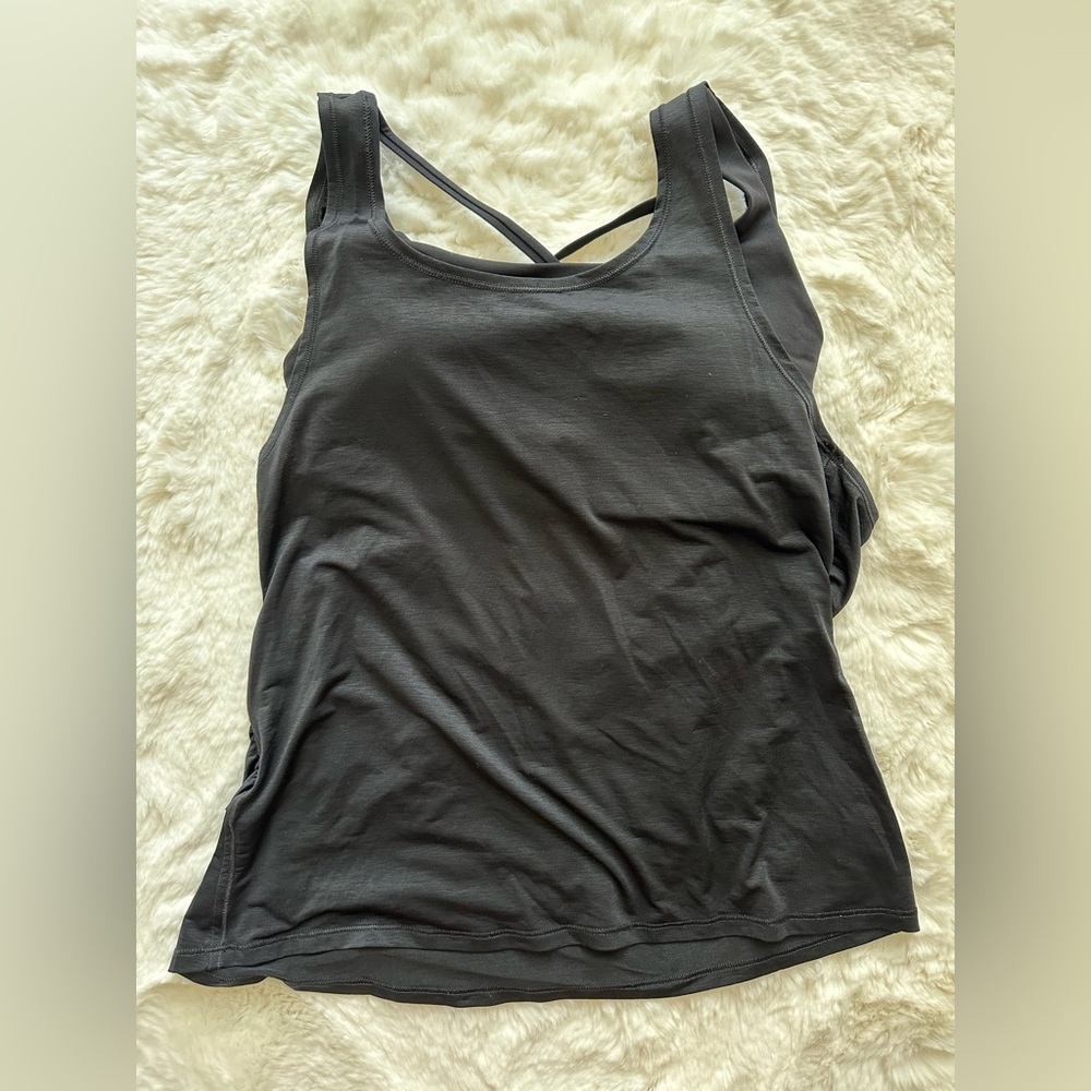 Lululemon Reenergized 2-in-1 Tank, Black, Size 4